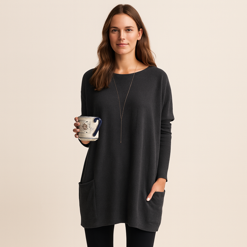 Marsha_Bianchi_Vrouwen_Pullover_met_Lange_Mouwen_en_Zak_Model.png