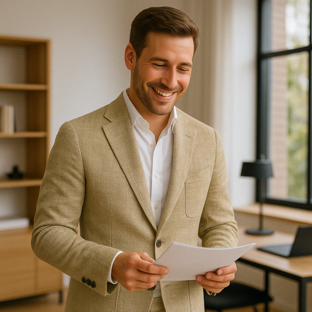 Massimo Conti | Herenpak van Premium Linnen, Licht en Ademend