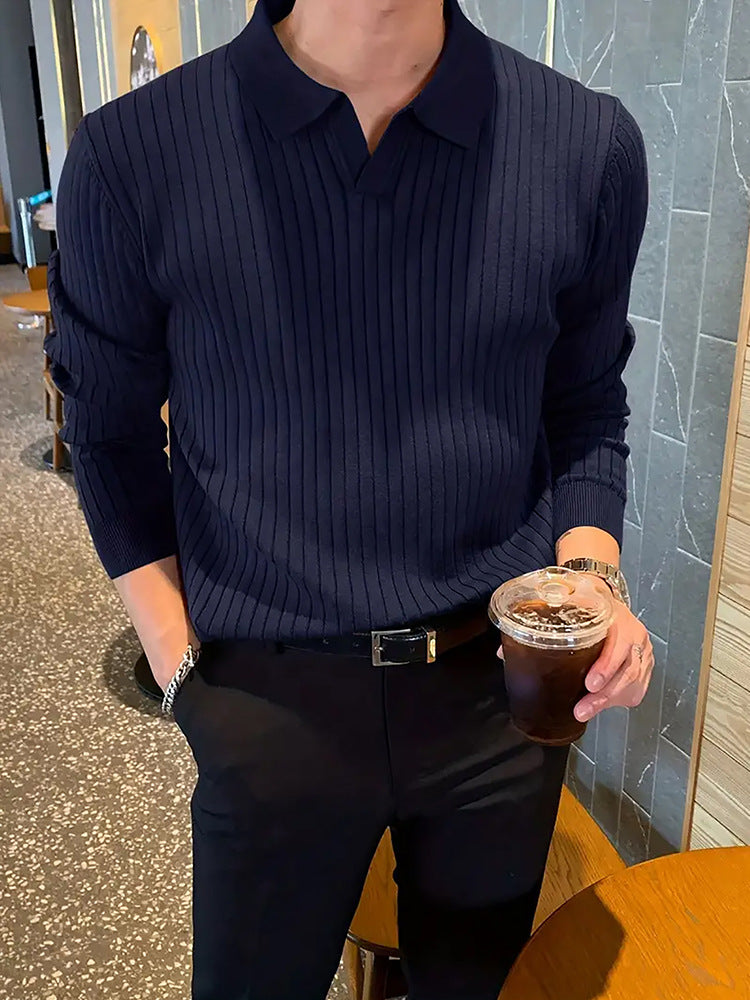 Matteo DeLuca | Luxe Heren Slim Fit Overhemd van Polyesterblend