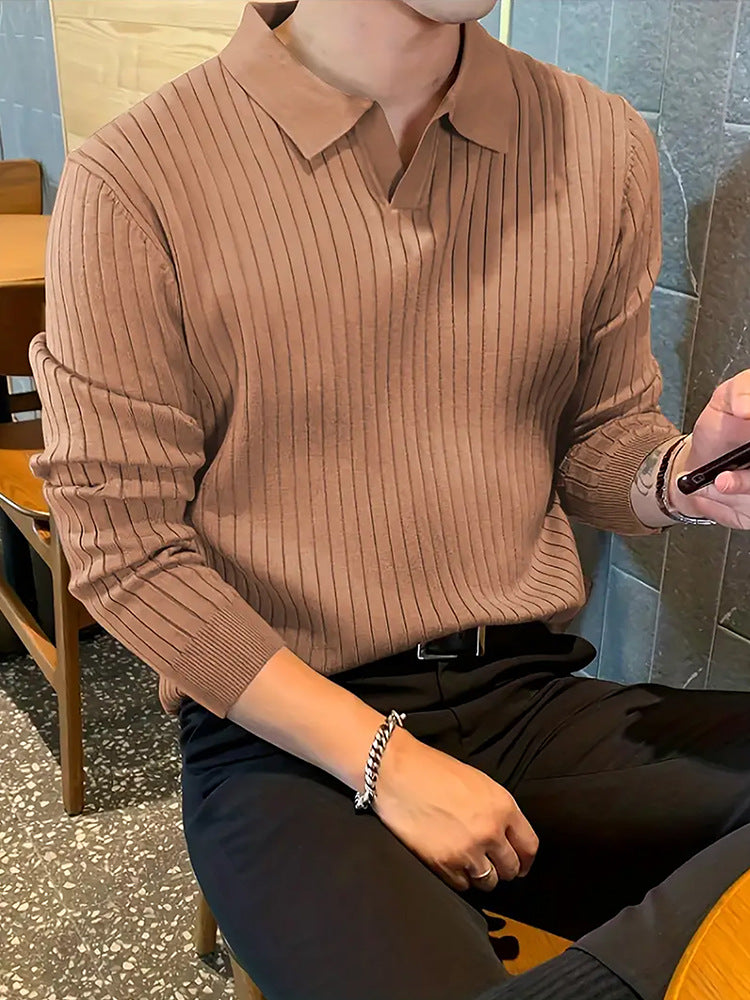 Matteo DeLuca | Luxe Heren Slim Fit Overhemd van Polyesterblend