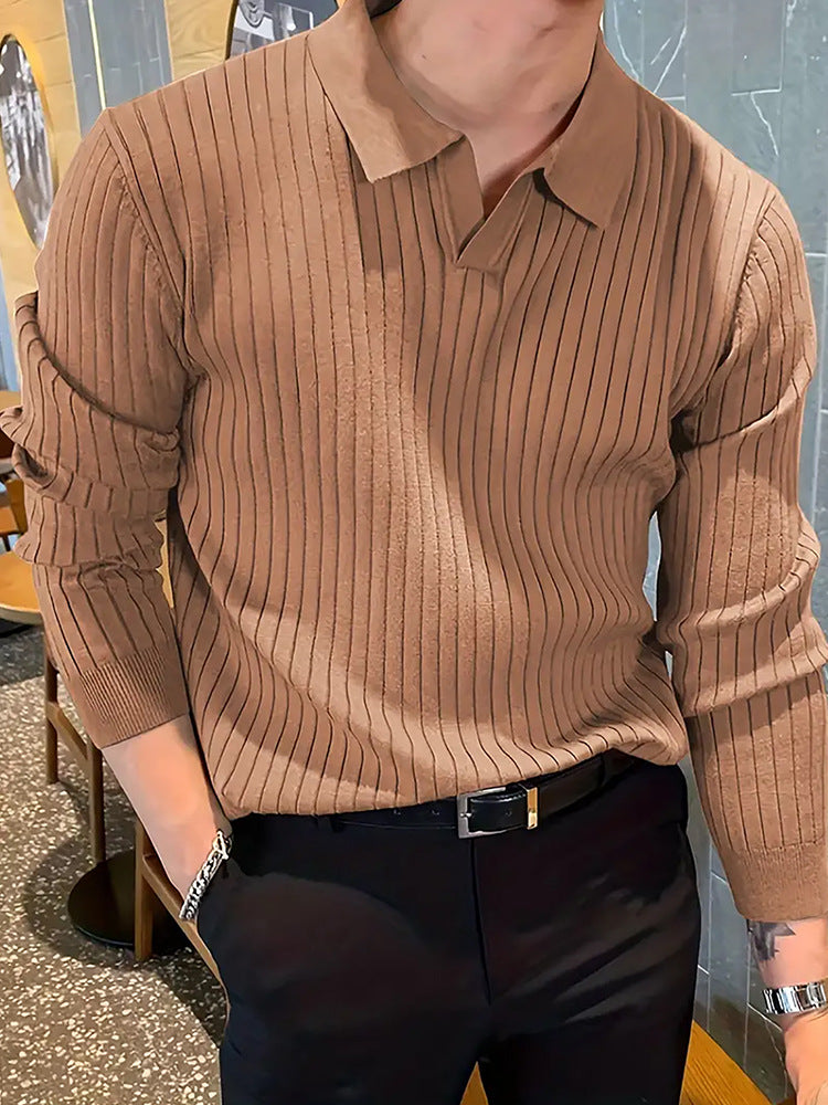 Matteo DeLuca | Luxe Heren Slim Fit Overhemd van Polyesterblend