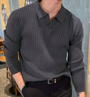 Matteo DeLuca | Luxe Heren Slim Fit Overhemd van Polyesterblend