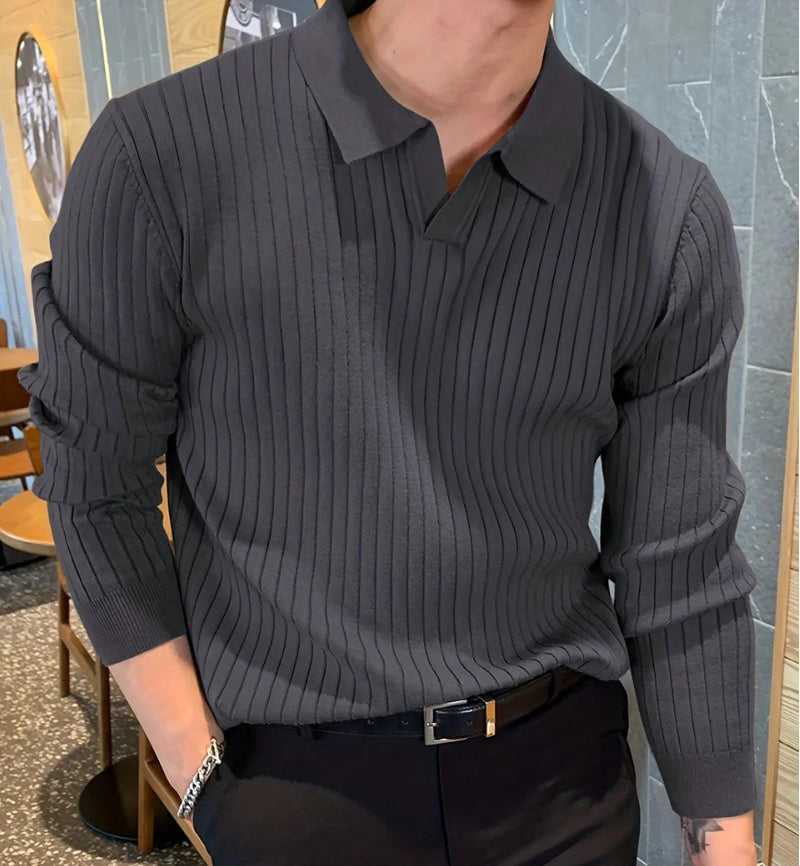 Matteo DeLuca | Luxe Heren Slim Fit Overhemd van Polyesterblend