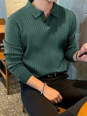 Matteo DeLuca | Luxe Heren Slim Fit Overhemd van Polyesterblend