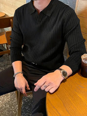 Matteo DeLuca | Luxe Heren Slim Fit Overhemd van Polyesterblend