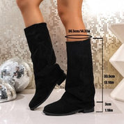 Elena Moretti | Luxe Veloursleren Winterlaarzen