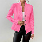 Odile Élégance | Getailleerde Blazer met Staande Kraag en Knoopsluiting
