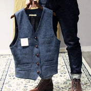 Riccardo Fontana | Vintage Heren Gilet met Knopen