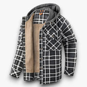 Ruben Delgado | Heren Geruite Jas met Capuchon