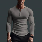 Sebastian Adler | Luxe Heren Henley Shirt met Slim Fit