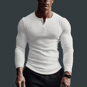 Sebastian Adler | Luxe Heren Henley Shirt met Slim Fit