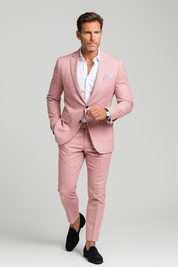 Matteo Firenze | Tweedelig Slim Fit Linnen Pak voor Heren