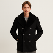 Adrien Lefèvre | Luxe Heren Wolmantel met Tijdloze Klasse