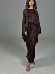 Aveline Moreau | Luxe Satijnen Drapejurk