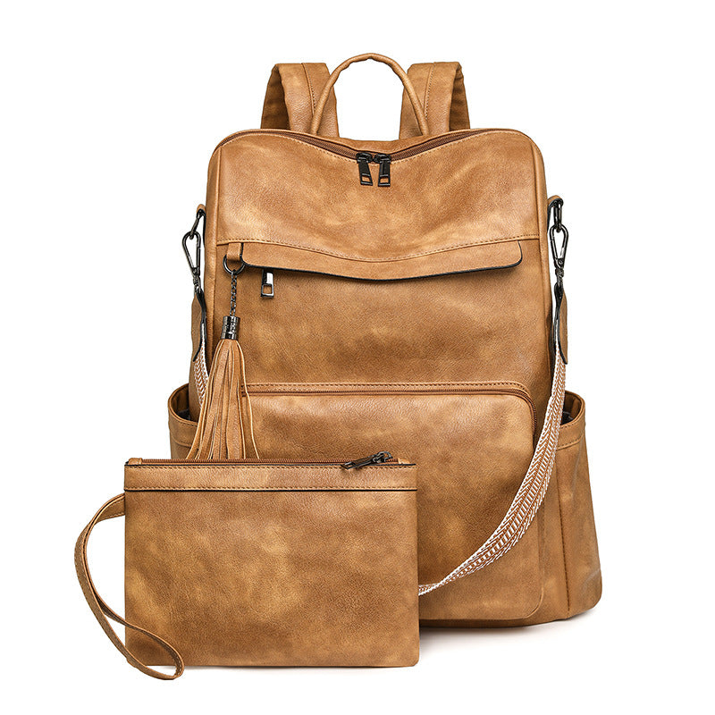 Amara Trend | PU Leren Rugzak met Kwastdetail