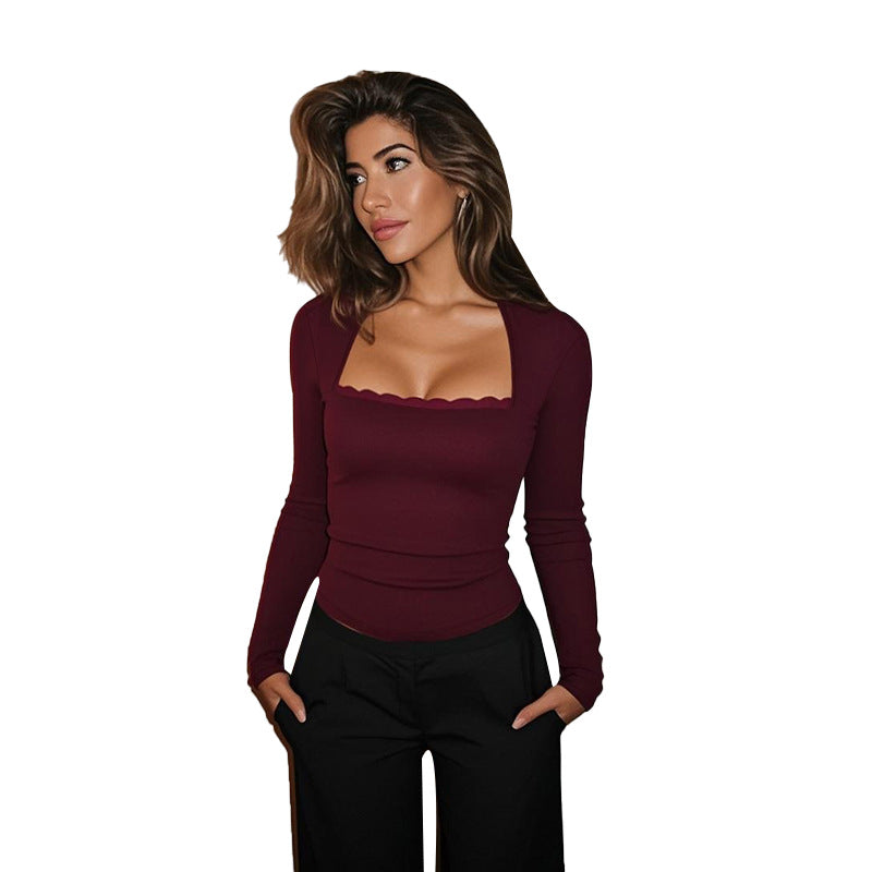 Amara De Vreemer | Wijnrode Pullover met Subtiele Stikdetails