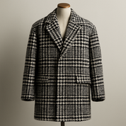 Elena Bellucci | Oversized Wolmantel met Klassiek Ruitdessin