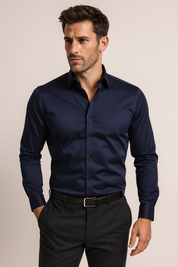 Elias Romano | Rekbaar en Strijkvrij Herenoverhemd