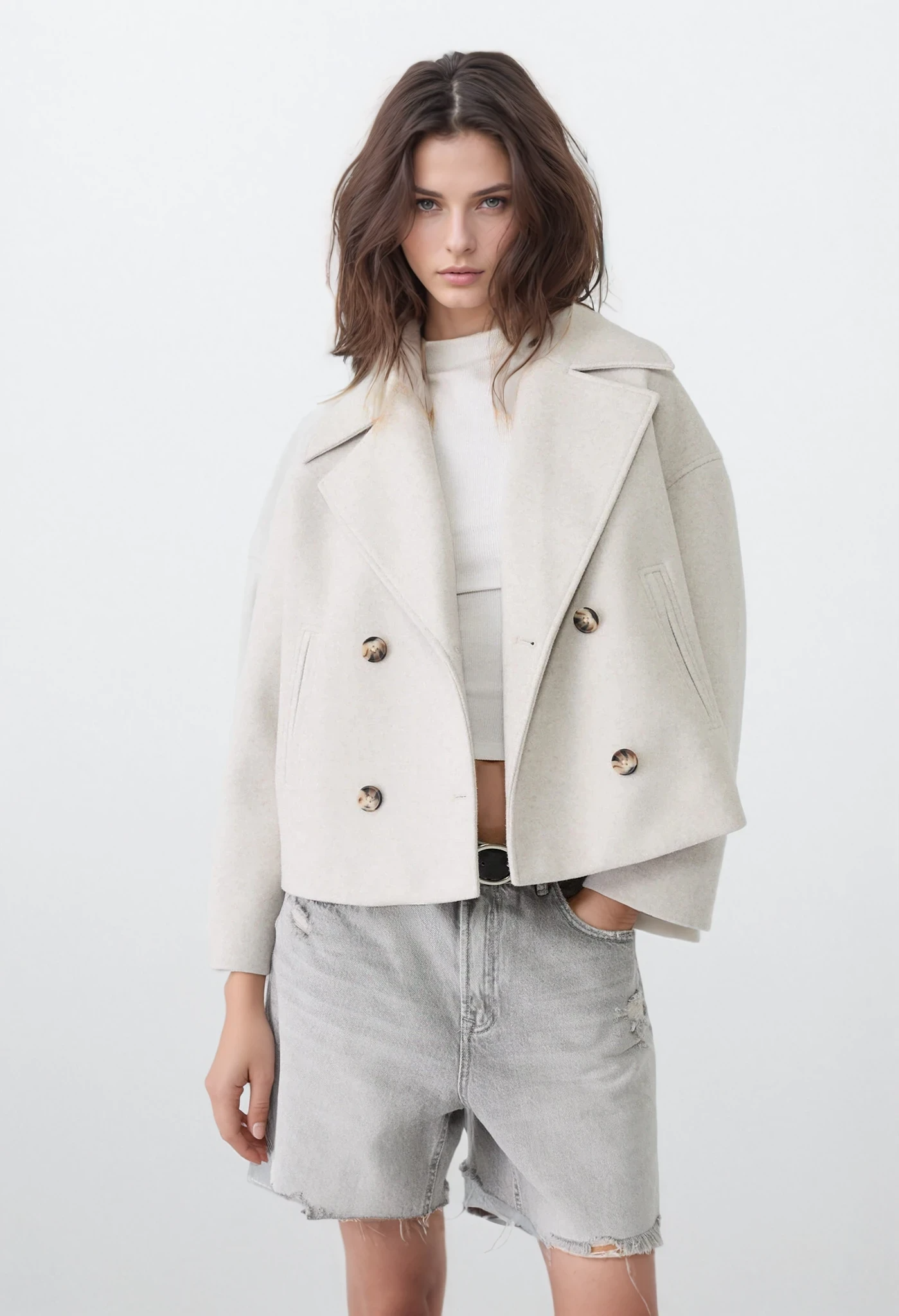 Lanura Elegance | Luxe Double-Breasted Damesjas voor Herfst en Winter