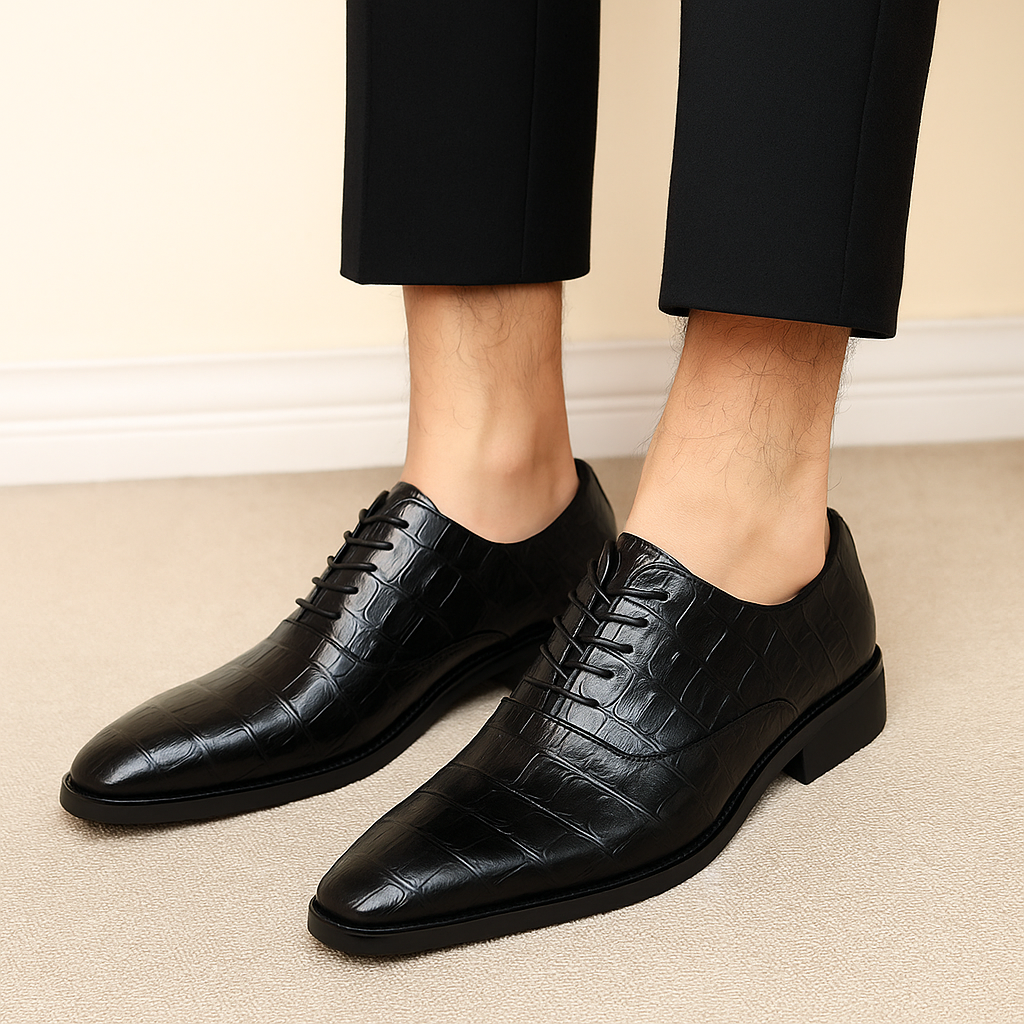 Marco Bellini | Luxe Ademende PU Herenschoen