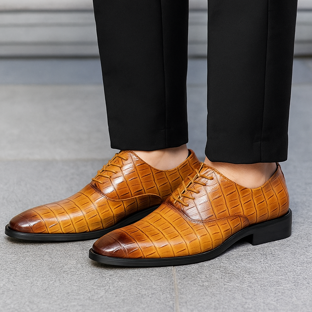 Marco Bellini | Luxe Ademende PU Herenschoen