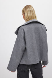 ZAAN Original | Elise Wolblend Jas met Dubbele Knoopsluiting